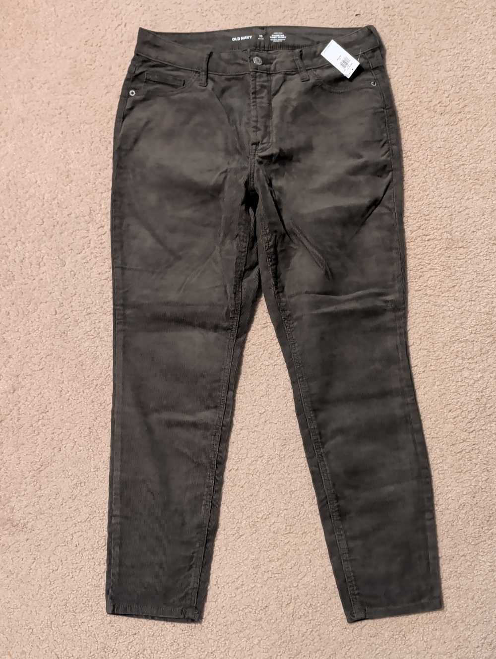 Old Navy Olive Green Skinny Corduroy Pants